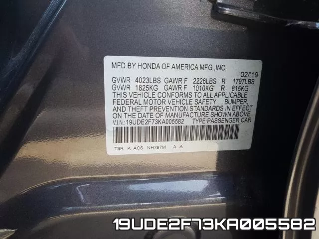 19UDE2F73KA005582 фото 2