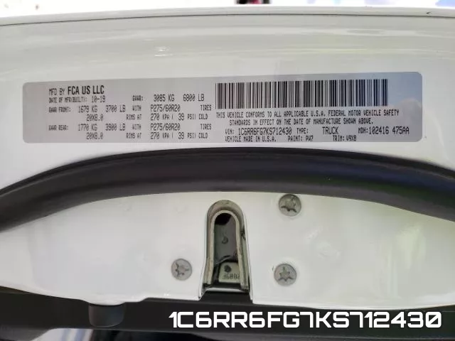 1C6RR6FG7KS712430 фото 2