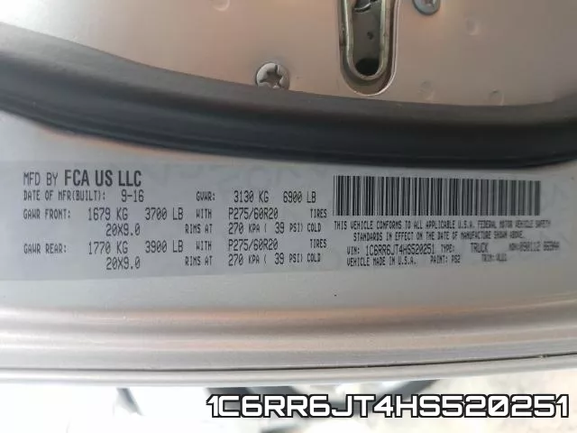 1C6RR6JT4HS520251 фото 2