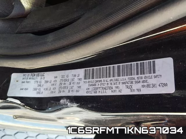 1C6SRFMT7KN637034 фото 2