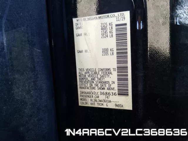 1N4AA6CV2LC368636 фото 2