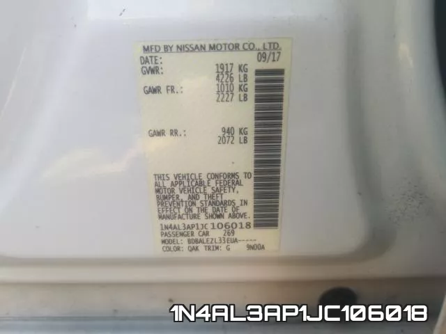 1N4AL3AP1JC106018 фото 2