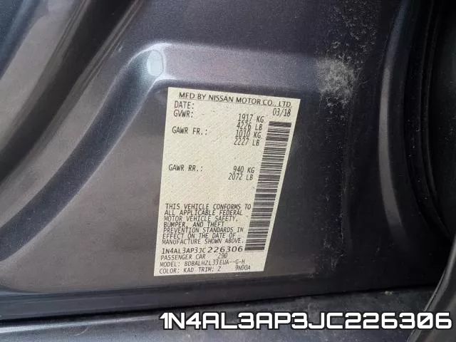 1N4AL3AP3JC226306 фото 2
