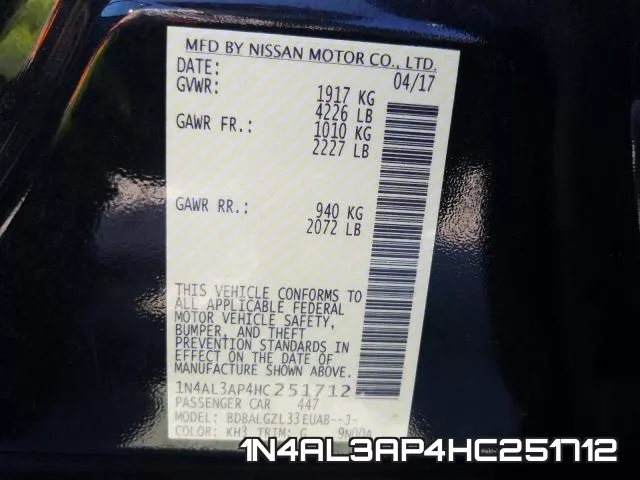 1N4AL3AP4HC251712 фото 2