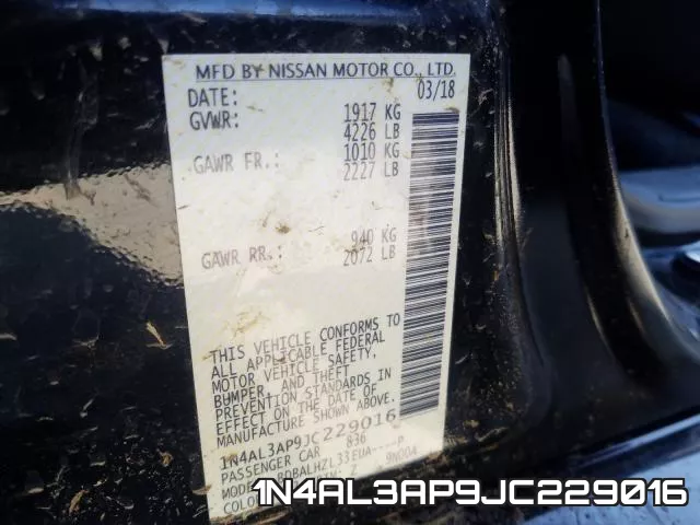 1N4AL3AP9JC229016 фото 2