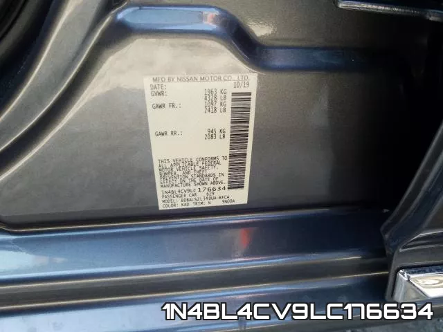 1N4BL4CV9LC176634 фото 2