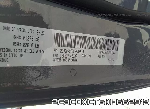 2C3CDXCT6KH662913 фото 10
