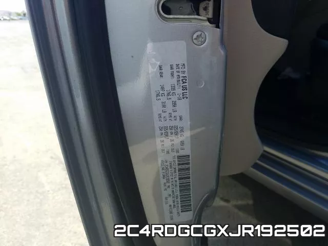 2C4RDGCGXJR192502 фото 2