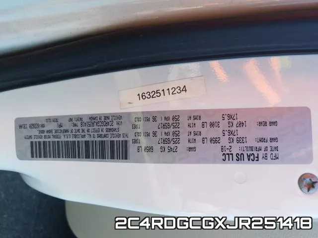 2C4RDGCGXJR251418 фото 2