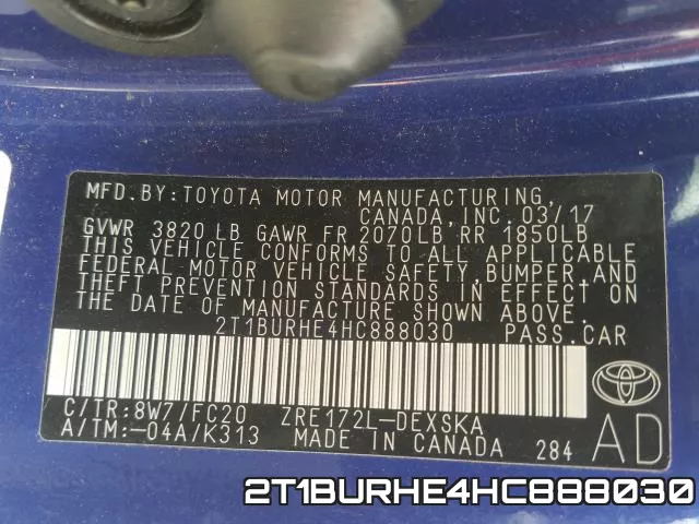 2T1BURHE4HC888030 фото 2