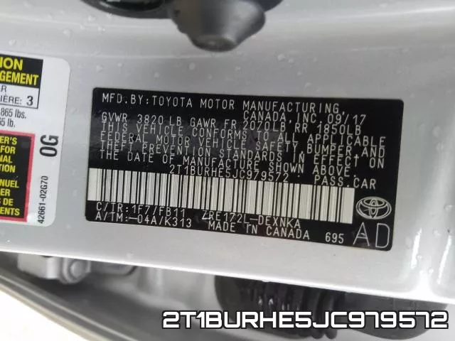 2T1BURHE5JC979572 фото 2