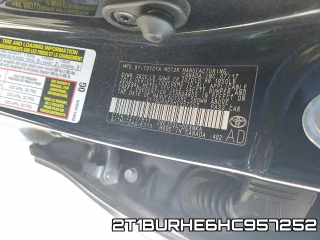 2T1BURHE6HC957252 фото 2