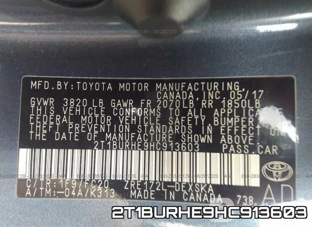 2T1BURHE9HC913603 фото 10