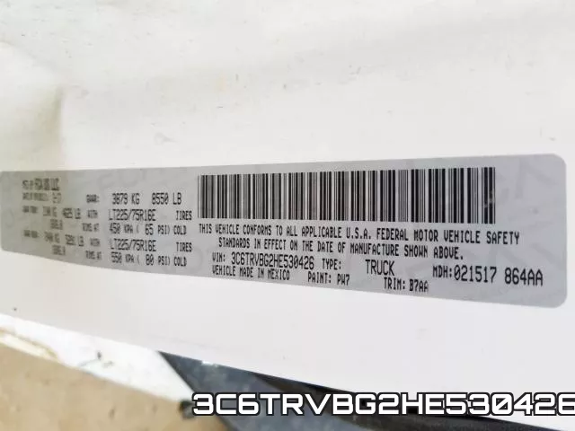 3C6TRVBG2HE530426 фото 2