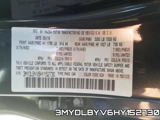 3MYDLBYV6HY152730 фото 2