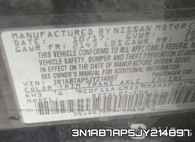 3N1AB7AP5JY214897 фото 10