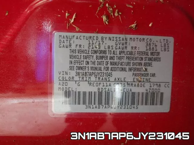 3N1AB7AP6JY231045 фото 2