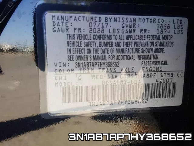 3N1AB7AP7HY368652 фото 2