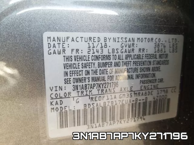 3N1AB7AP7KY271796 фото 2
