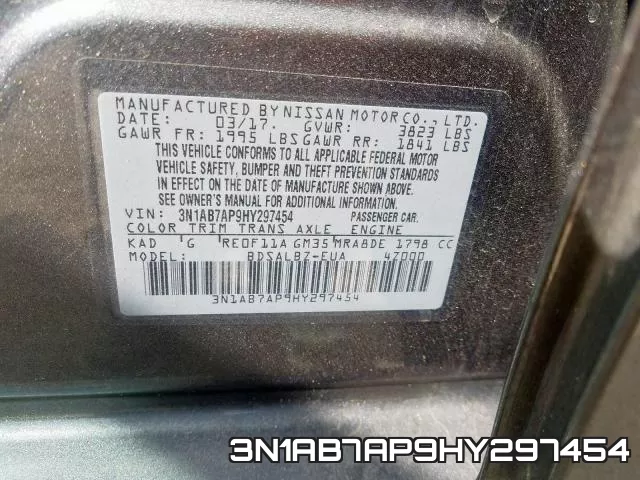 3N1AB7AP9HY297454 фото 2