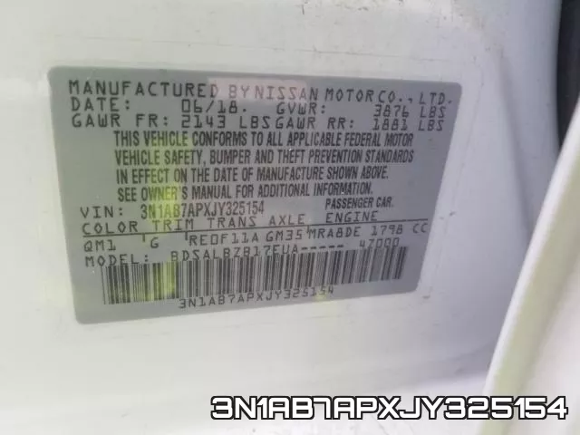 3N1AB7APXJY325154 фото 2