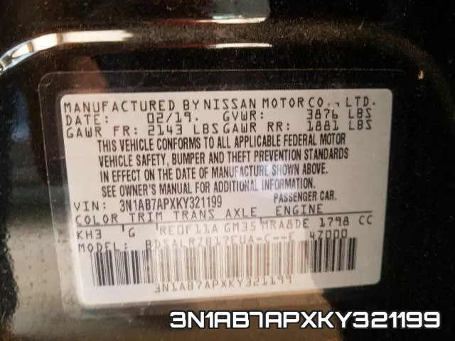 3N1AB7APXKY321199 фото 2