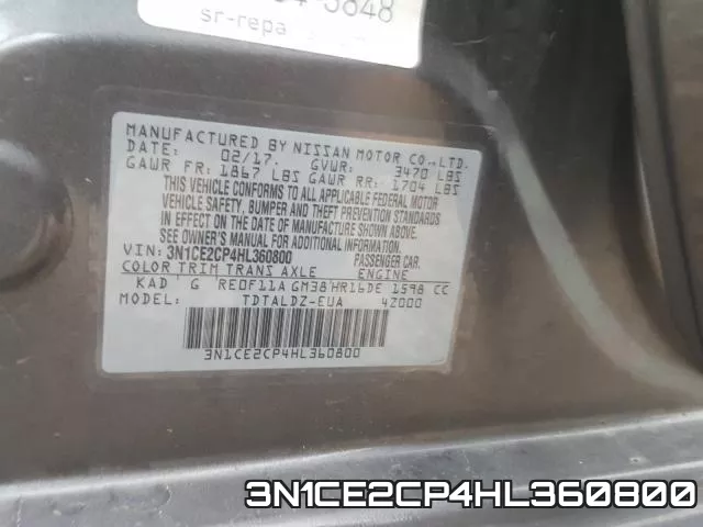 3N1CE2CP4HL360800 фото 2