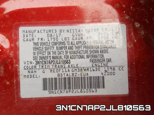 3N1CN7AP2JL810563 фото 2
