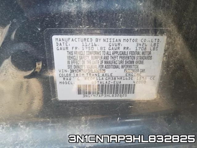 3N1CN7AP3HL832825 фото 2