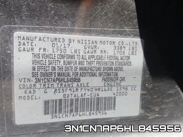 3N1CN7AP6HL845956 фото 2