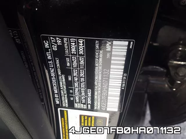 4JGED7FB0HA071132 фото 2