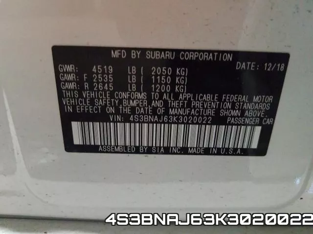 4S3BNAJ63K3020022 фото 2