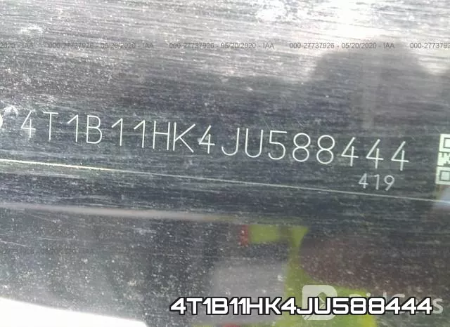 4T1B11HK4JU588444 фото 10