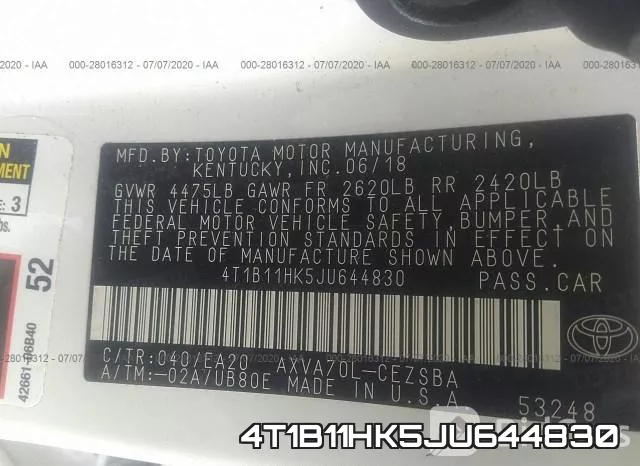 4T1B11HK5JU644830 фото 10