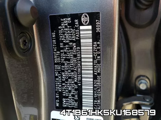 4T1B61HK5KU168579 фото 2