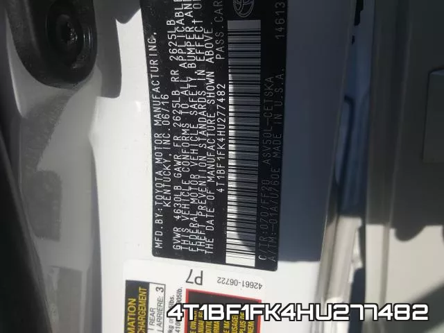 4T1BF1FK4HU277482 фото 2