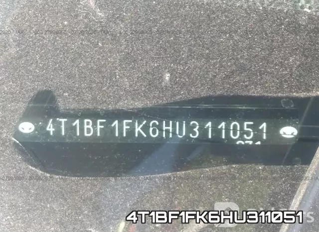 4T1BF1FK6HU311051 фото 10