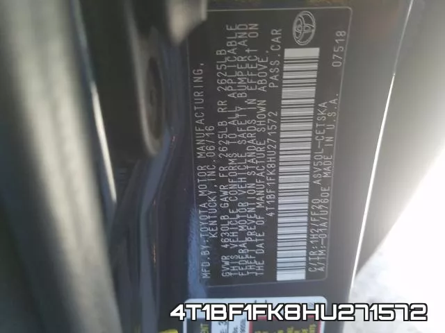4T1BF1FK8HU271572 фото 2