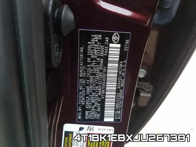 4T1BK1EBXJU267381 фото 2