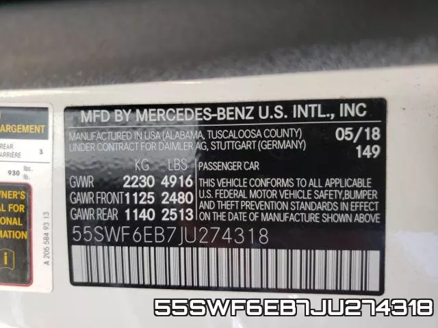 55SWF6EB7JU274318 фото 2