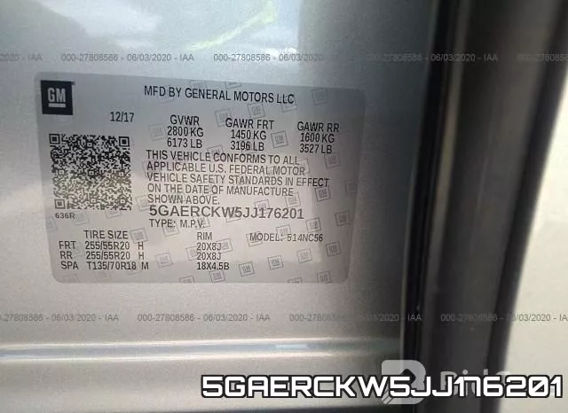 5GAERCKW5JJ176201 фото 10