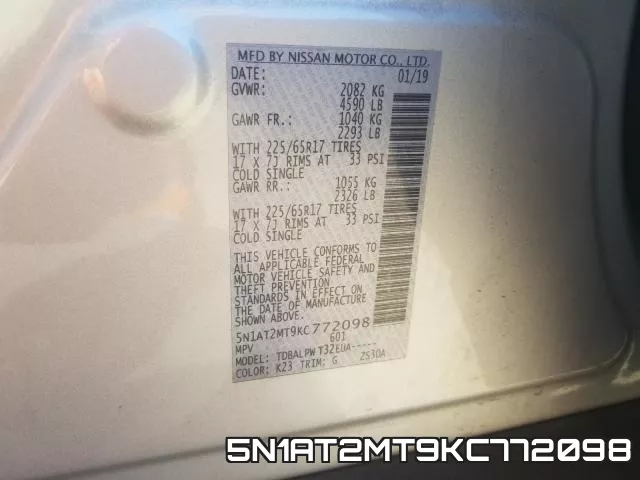 5N1AT2MT9KC772098 фото 2
