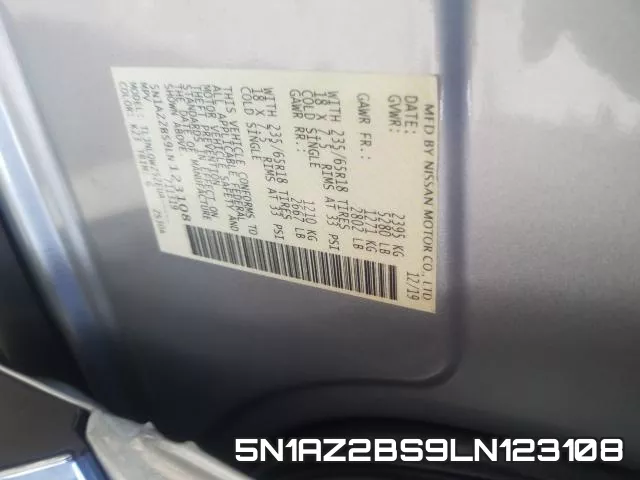 5N1AZ2BS9LN123108 фото 2