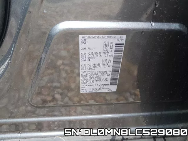 5N1DL0MN8LC529080 фото 2