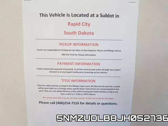 5NMZUDLB8JH052736 фото 10
