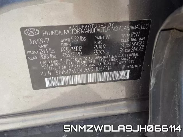 5NMZWDLA9JH066114 фото 2