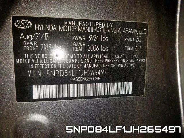 5NPD84LF1JH265497 фото 2