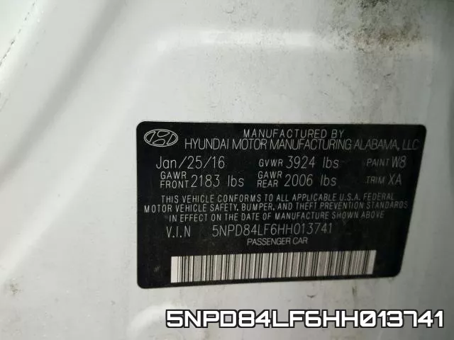 5NPD84LF6HH013741 фото 2