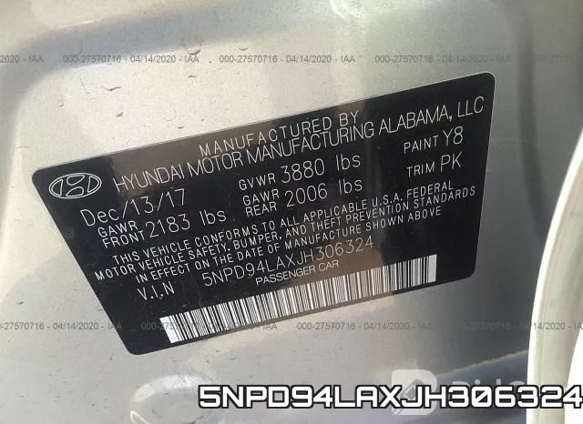 5NPD94LAXJH306324 фото 10