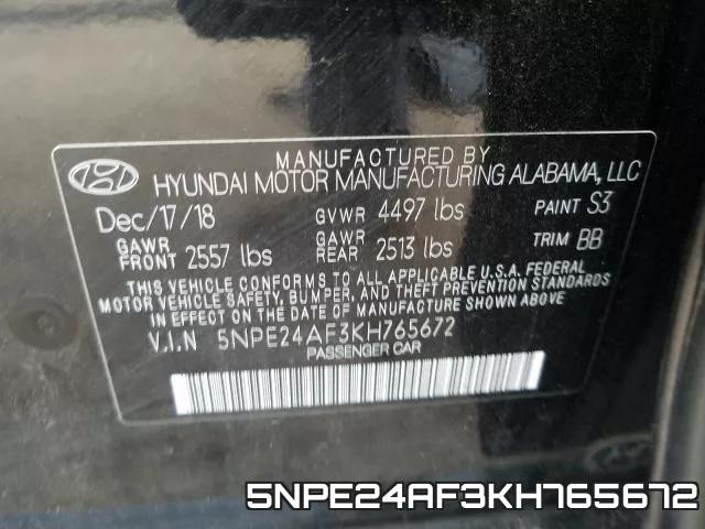 5NPE24AF3KH765672 фото 2